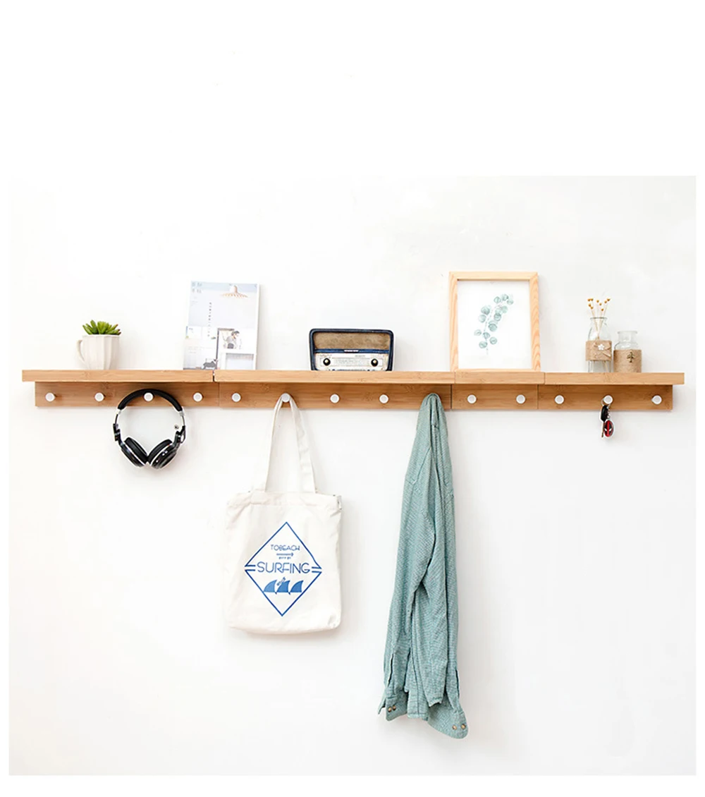 Клей Натуральный Бамбуковый крючок настенная сумка для одежды ключ наушников