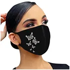 Взрослый многоразовые маски со ртом для лица модный бриллиантовым бантиком звезда рот унисекс пыле черная маска Pm2.5 Mascarillas
