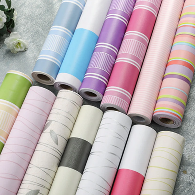 

Self-adhesive modern minimalist stripes living room bedroom dormitory waterproof wallpaper furniture renovation wall stickers
