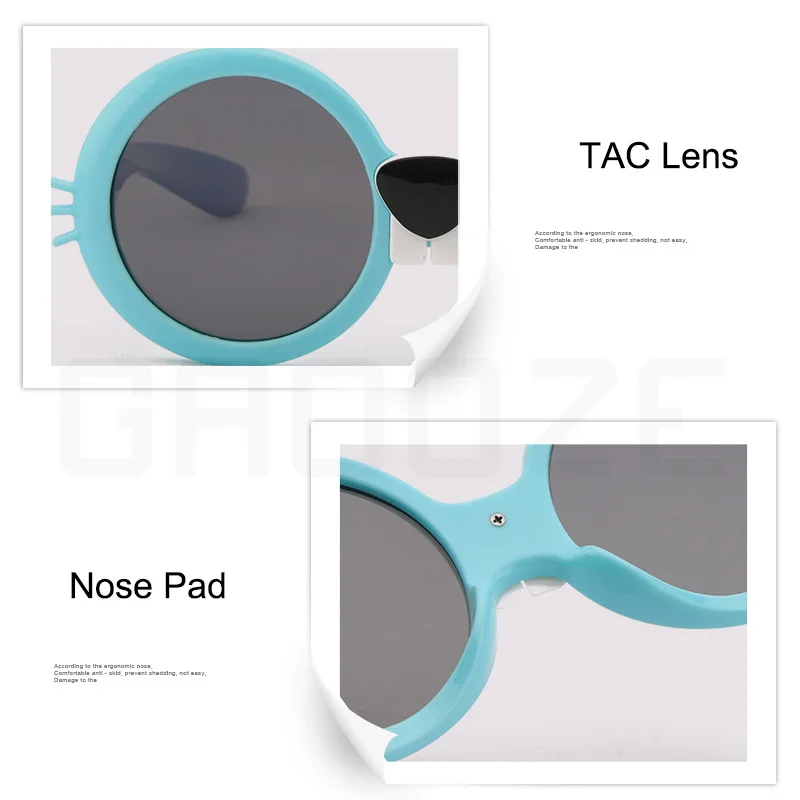 

GAOOZE Children Polarized Sunglasses Round Glasses Luxury Rabbit Polarizing Glasses for Travel Girls Animal Sunglasses LXD264