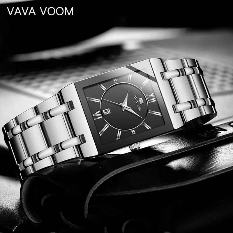

Часы VAVA VOOM Мужские наручные, роскошные брендовые водонепроницаемые кварцевые аналоговые деловые спортивные
