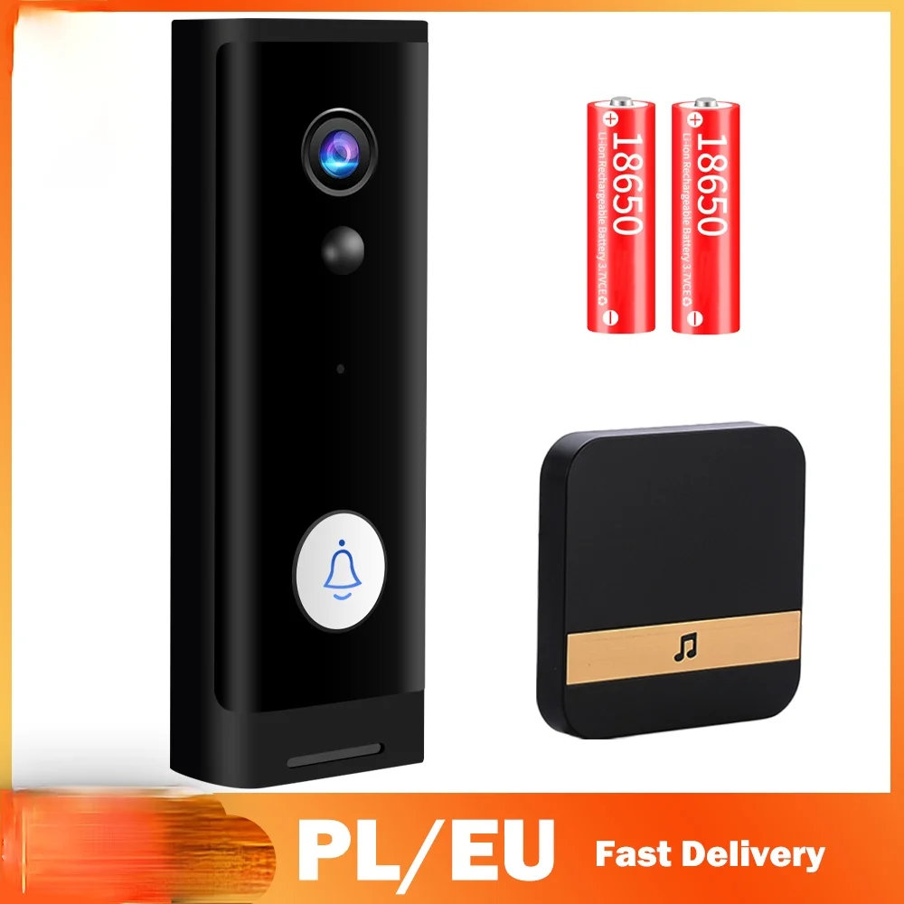 

Mini 1080P HD WiFi Doorbell Camera Smart Wireless Doorbell Video Intercom Security Camera Outdoor IR Night Vision 2MP APP