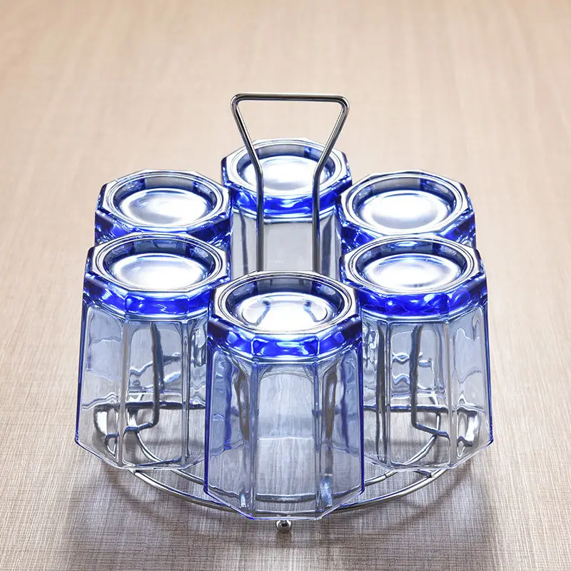 Стакан для виски домашний стеклянный набор 6 комплектов чайные чашки сока пива