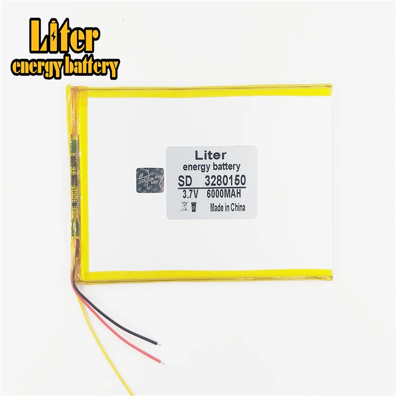 

3 line Good Qulity 3280150 3.7V 6000mAH 3282150 Li-ion battery for V88, V971, M9 Tablet PC,