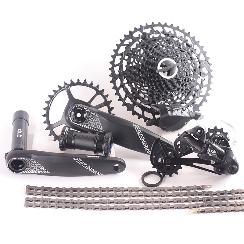 SRAM NX EAGLE 1x12S 11-50T 12 скоростной комплект для горного велосипеда DUB 170 175 мм триггерный переключатель передач задний переключатель кассета с цепью коленчатого вала - Цвет: FC DESC 34T 170mm
