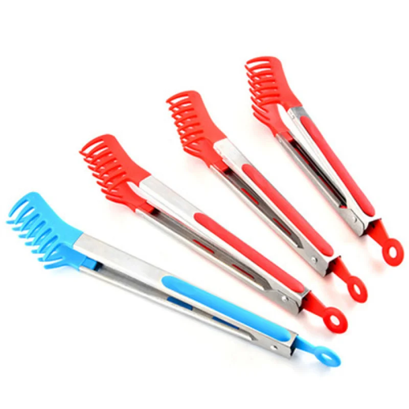 

Бытовой зажим для пищи из нержавеющей стали, зажим для барбекю, серебряный, устойчивый к высоким температурам, нескользящий, специальный за...