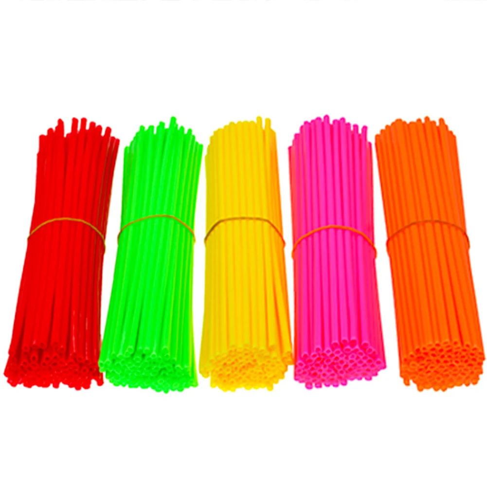 Motorcycle Accessories 72 Pcs Universal Spoke Skins Covers 17 cm/6.7&quot Dirt Bikes Wheel Decoration Protection Cover |