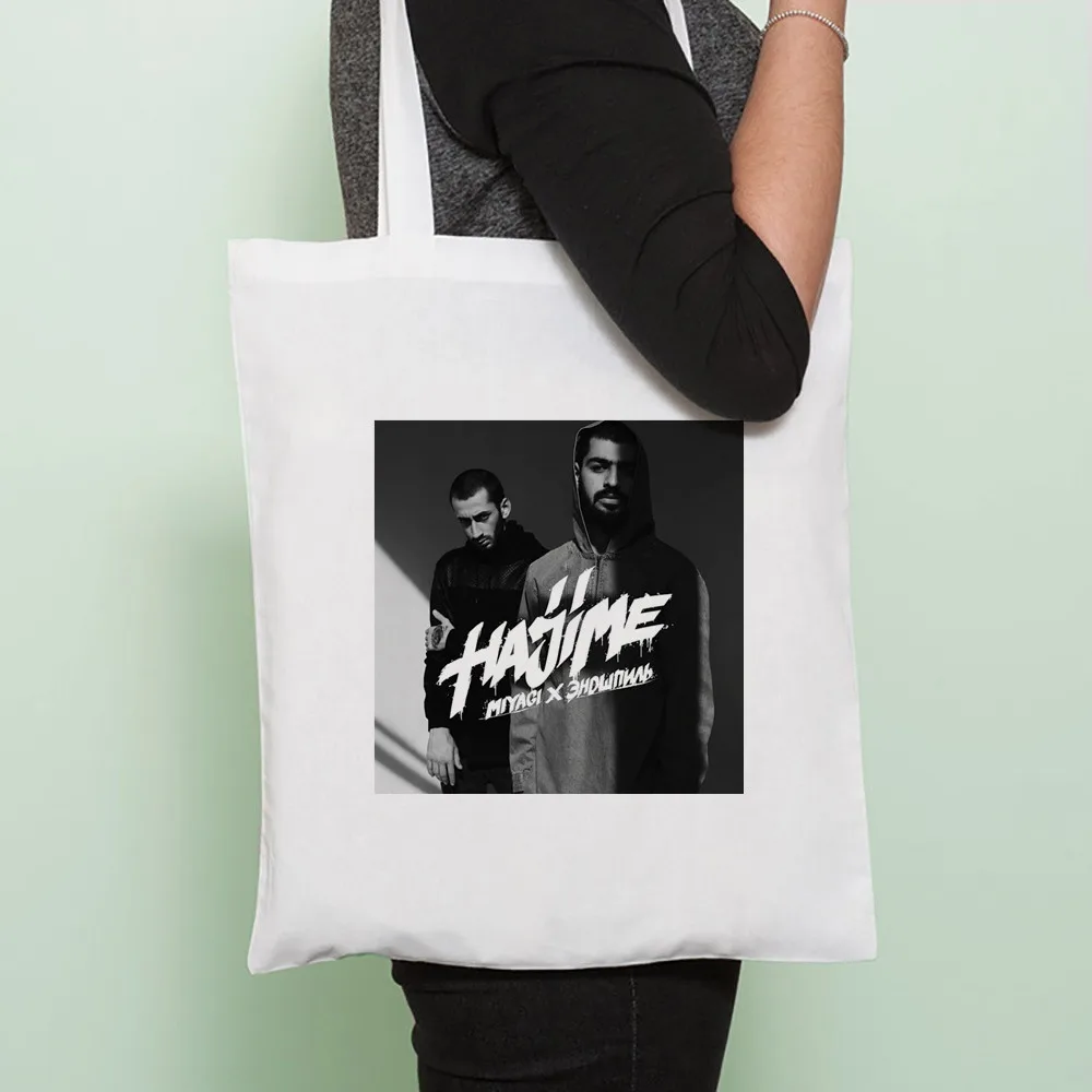 

Hajime MiyaGi Andy Panda Russian Hip Hop Band Hip Hop Graphic Cartoon Print Shopping Bags Girls Fashion Casual Pacakge Hand Bag