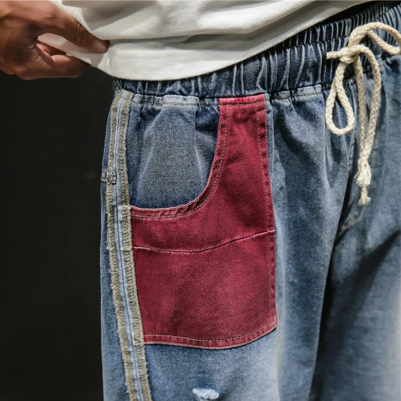 Мужские джинсовые шорты с дырками Повседневные Дышащие из хлопка брендовая