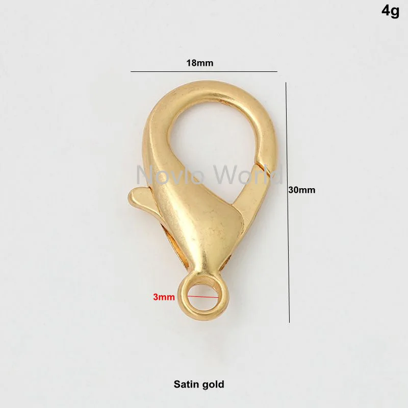 10-50 штук 3 размера атласная Золотая маленькая застежка-карабин соединительные