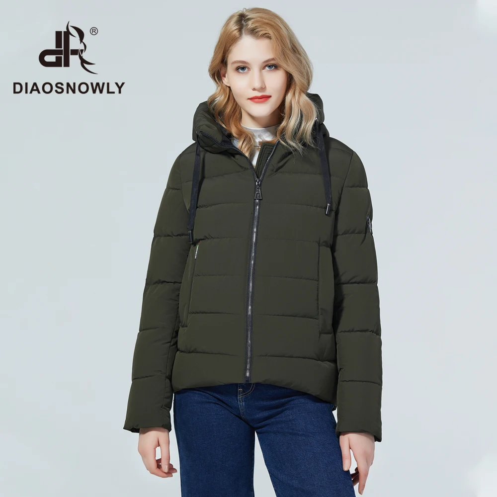 DIAOSNOWLY 2020 Женская Куртка Зимняя Короткая Мода Пуховик Для Женщин Зимя Теплое