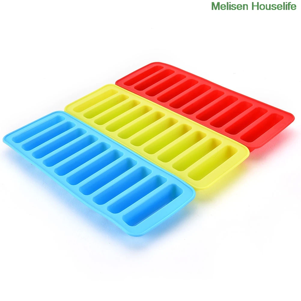 Многоразовый цилиндр 10 Силиконовый Лоток с формой для кубиков льда заморозка