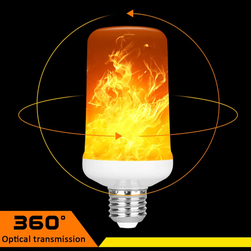 Фото Светодиодная лампа с эффектом пламени светодиодные лампы Светильник E27 9W 220V 110V E26