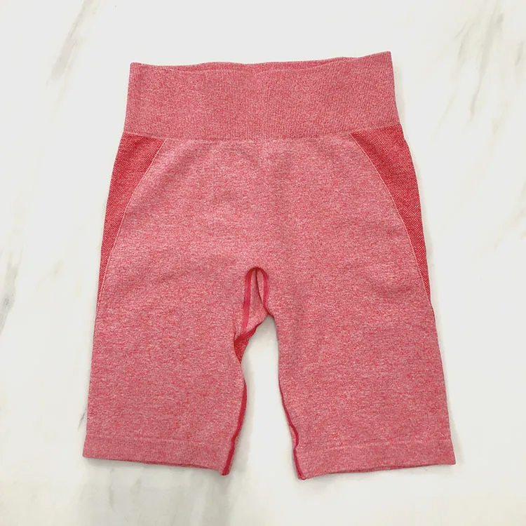 Женские велосипедные шорты с высокой талией для тренировок бесшовные фитнеса и