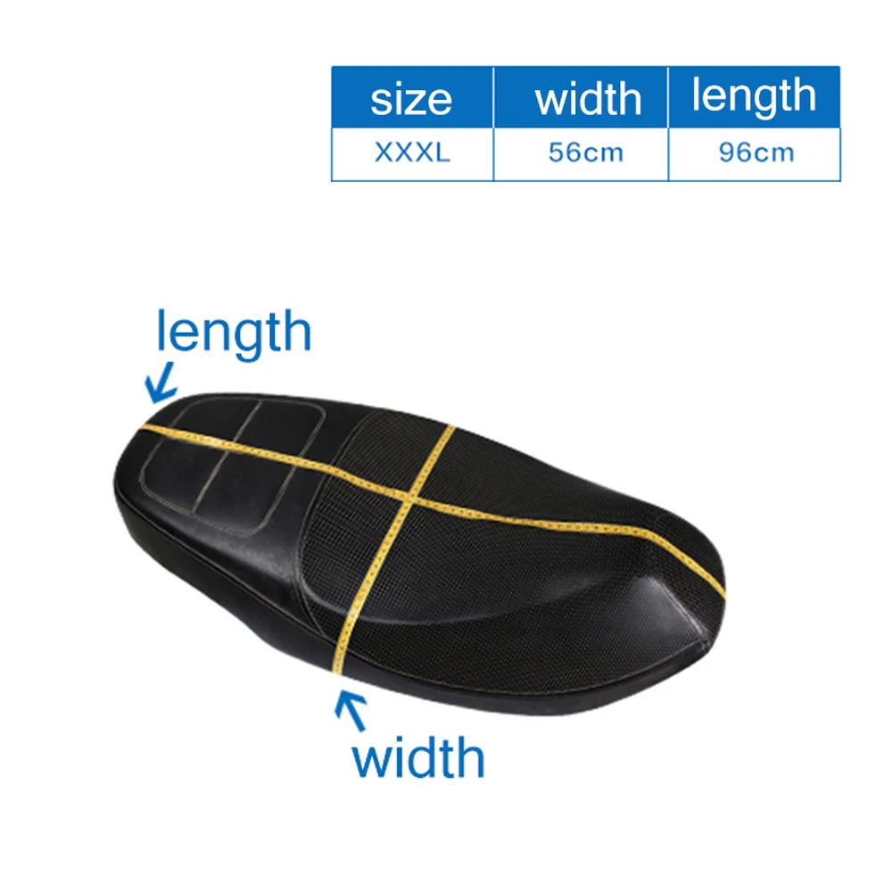 AQTQAQ 1 шт. 3D черный мотоциклетный электрический велосипед сетчатый чехол на сиденье дышащий протектор