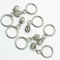 golden silver colored 20pcs 5 nylon circle zipper puller clothing accessories zinc alloy luggage and home textile puller