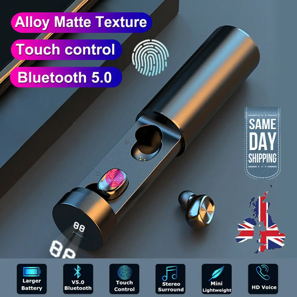 

TWS Wireless Bluetooth Headphones Earphones Earbuds in-ear For iPhone Samsung UK