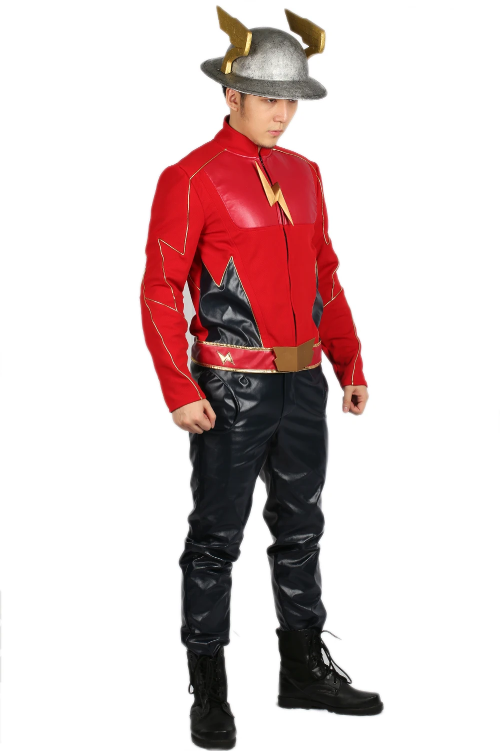 X-COSTUME распродажа 45% скидка флэш сезон 2 Джей костюм garrick для косплея и Хэллоуина подарок для фанатов высокого качества