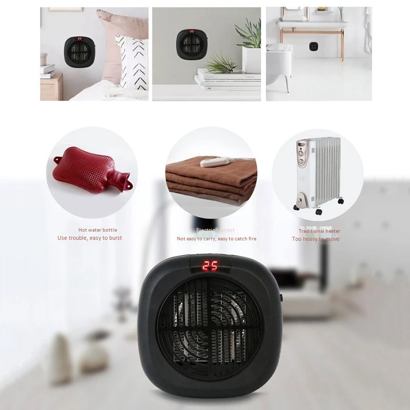 900 Вт Мини Настенный Электрический нагреватель горячий воздух воздуходувка