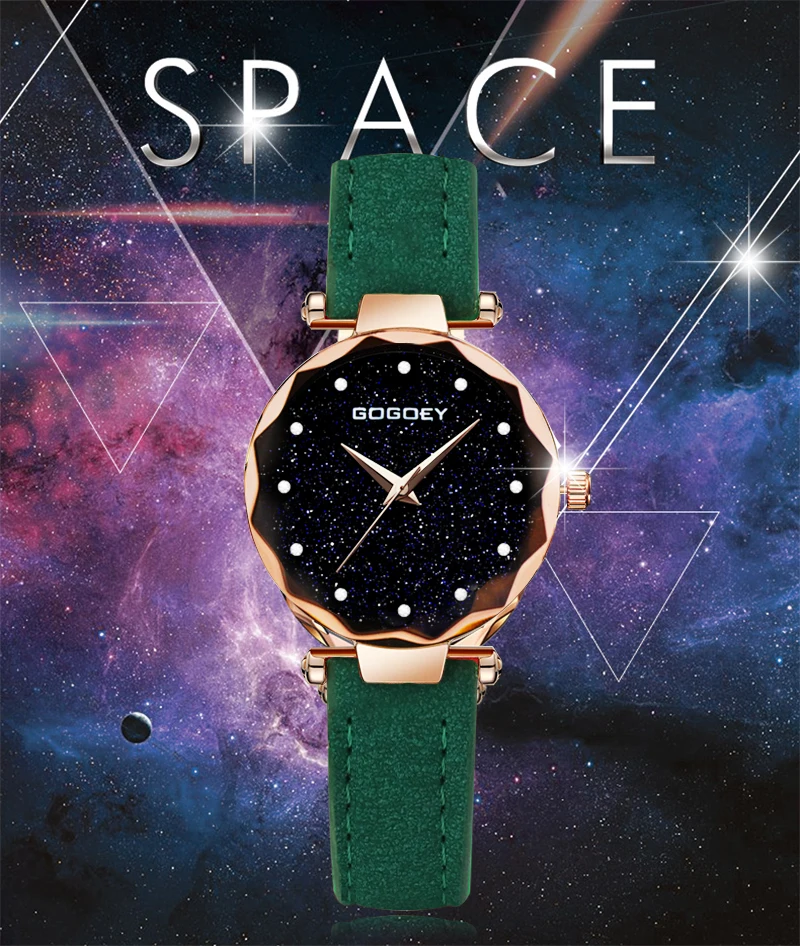 

Женские часы Gogoey 2019, роскошные женские часы со звездным небом, часы для женщин, модные женские часы со стразами, reloj mujer