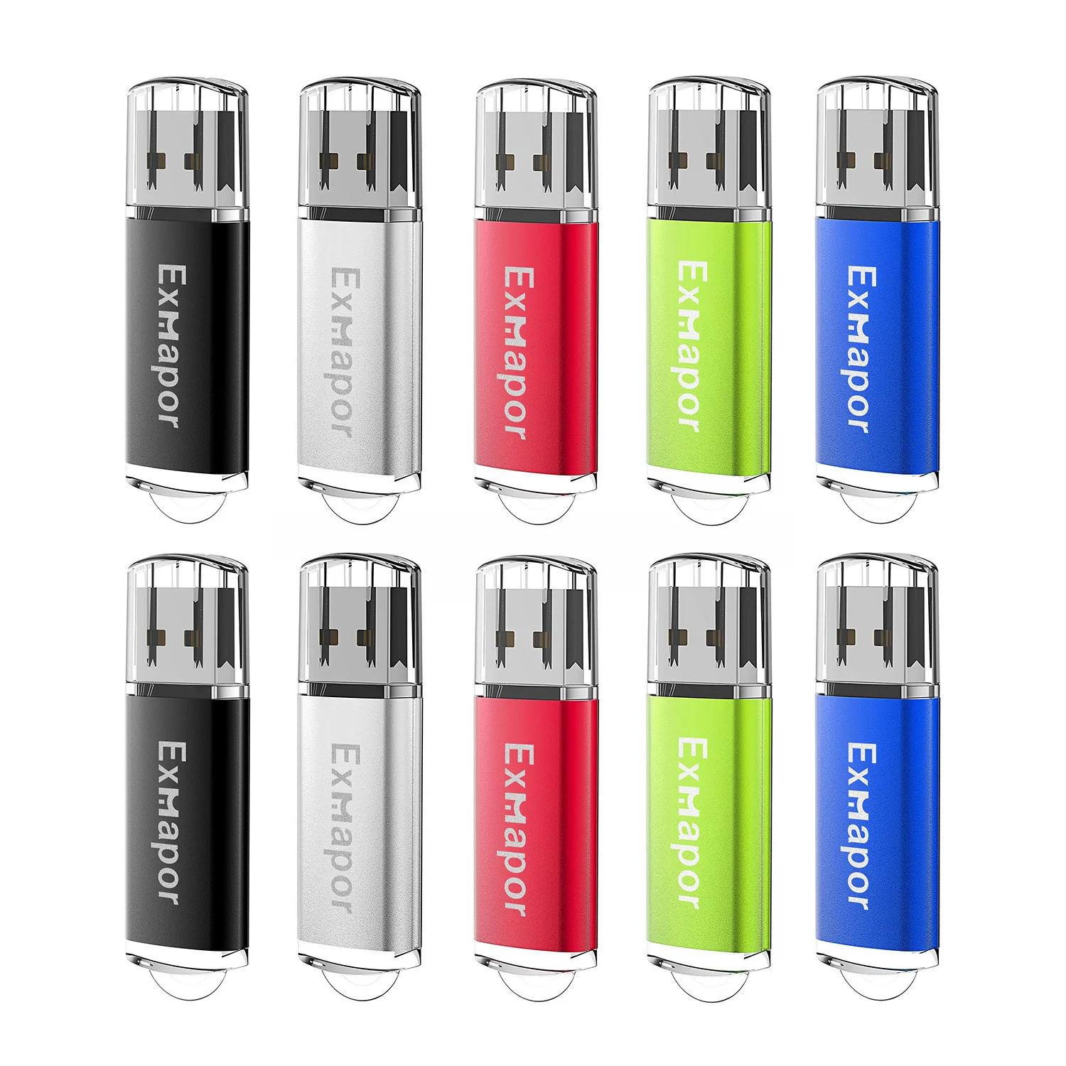 10 Pack USB Flash Drives 64MB Thumb Drives Bulk Portable USB Drive 64 MB Memory Stick Exmapor Pendrive Small Capacity USB Stick