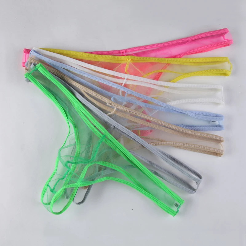 1 шт. мужское сексуальное нижнее белье стринги мужские Ультра тонкие прозрачные