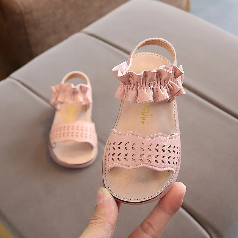 Детские сандалии для девочек летняя детская одежда Женская кожаная обувь милые с