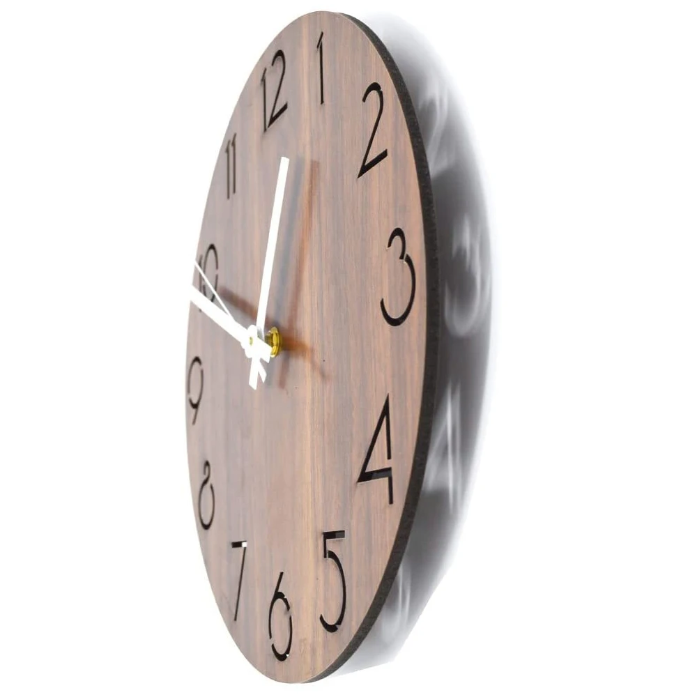 

Vintage Wall Clock Arabic Numeral Design Rustic Country Tuscan Style Wooden Clocks Decor Round Wall Clock Relogio De Parede