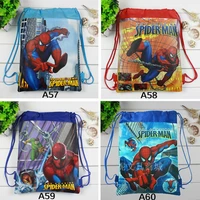 original disney anime spiderman storage bag superhero spider man figure bundle pocket bag toys anmie figure toys for children