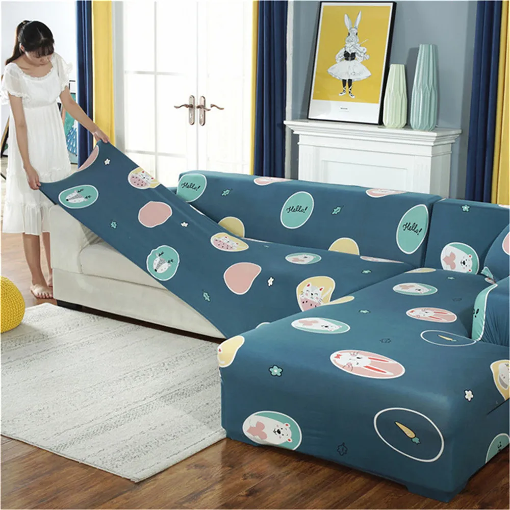 Универсальные эластичные Чехлы для дивана в гостиную нескользящий чехол