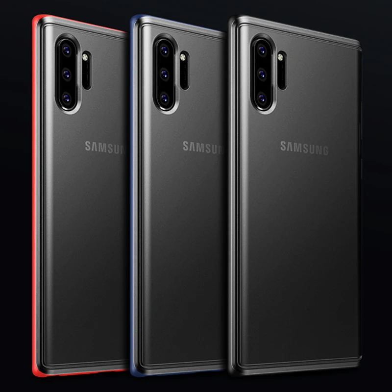 Чехол для samsung Note 10 + Plus Прозрачный матовый ударопрочный чехол из ТПУ Мягкий