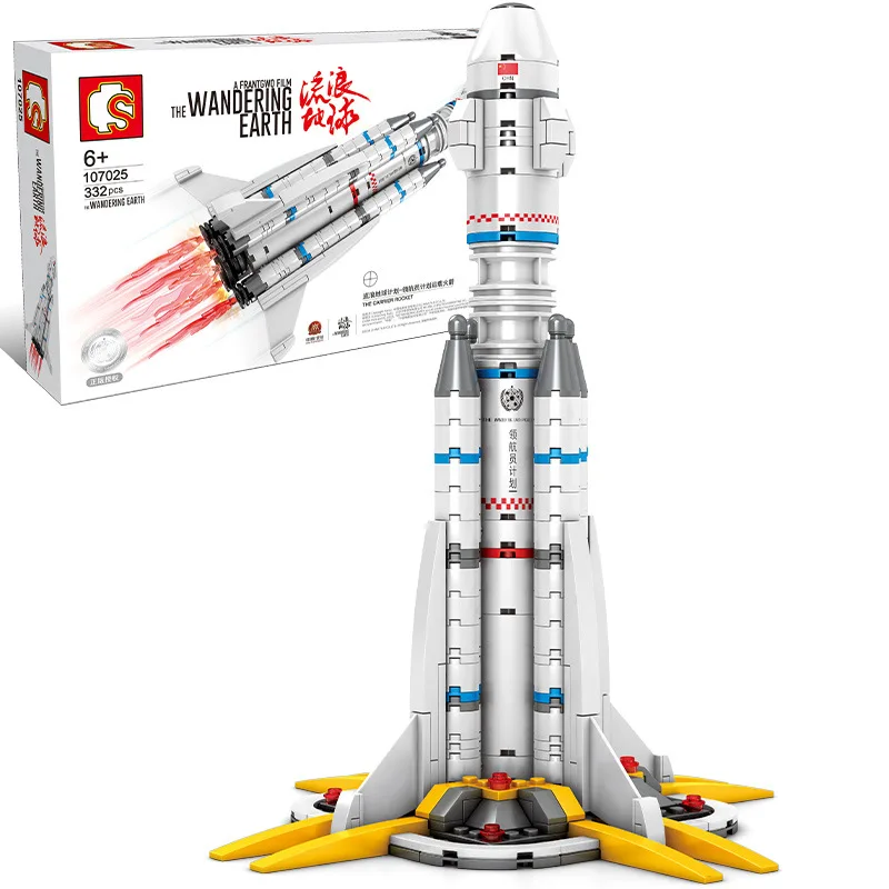 

IN STOCK Sembo 107025 city Carrier Launch Vehicle Astronaut The Wandering Earth Sets Building Blocks Educational Toys High-Tech