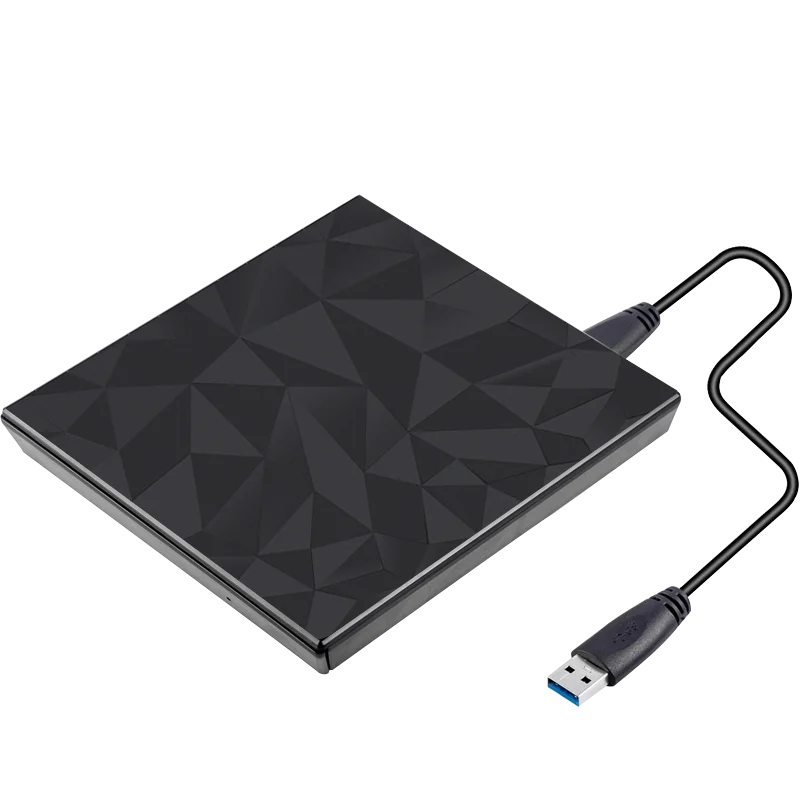 

JCX Новый портативный CD-привод usb внешнее устройство для ноутбука DVD-диск записывающее устройство черная Алмазная полоса