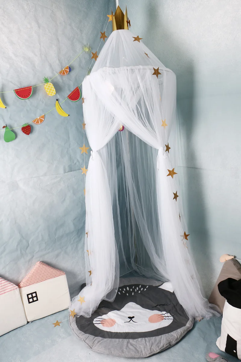 

All Seasons Polyester Solid Unisex Mosquito Net For Baby Bedroom Children's Canopy On The Bed Kid's Room Decration