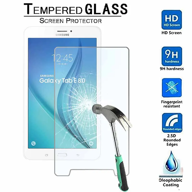 

2 PCS For Samsung Galaxy Tab E 8.0 SM-T377 - 9H Premium Tablet Tempered Glass Screen Protector Film Protector Guard Cover