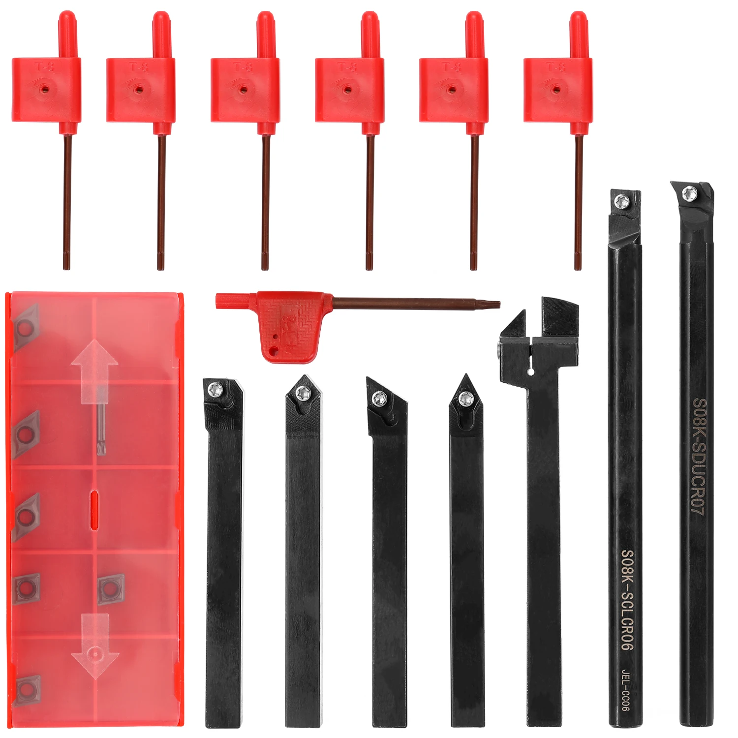 

8mm Milling Tool Holder High Hardness Milling Tool Holder Quick Cutting Efficiency Lathe CNC Arbor with Insert and Wrench