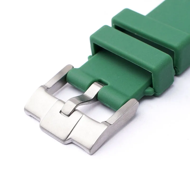 20MM 21MM Curved End Silicone Rubber Strap Watchband For Rolex Water Ghost GMT Sports Waterproof Wristband Universal Bracelet