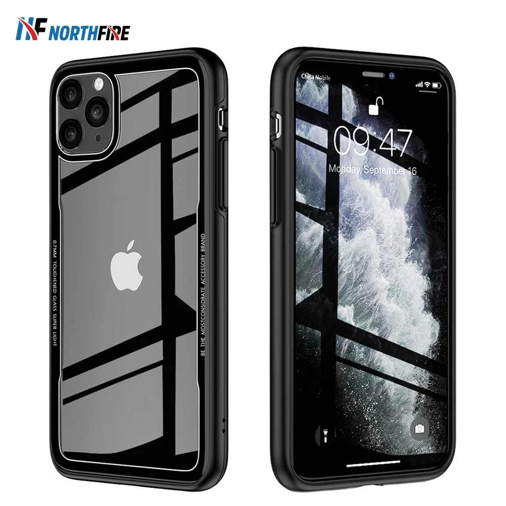 Чехол из закаленного стекла для iPhone 11 Pro Max стеклянная задняя крышка X XR XS 7 8 Plus