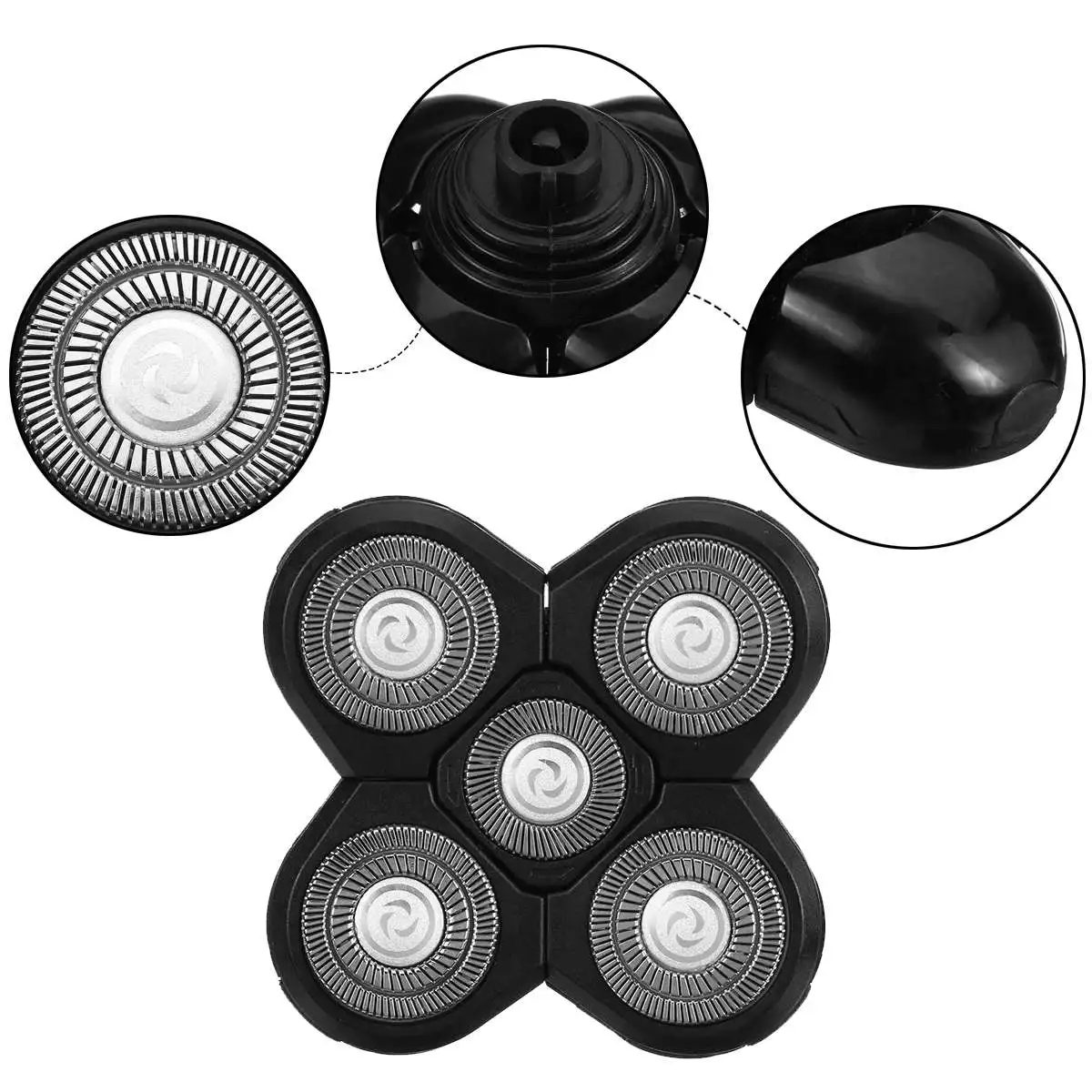 

4D Men 1PC Replacement Shaver Head Electric Shaver 5 Cutter spare Razor Blades Intelligent Floating Extra Head Stainless Steel