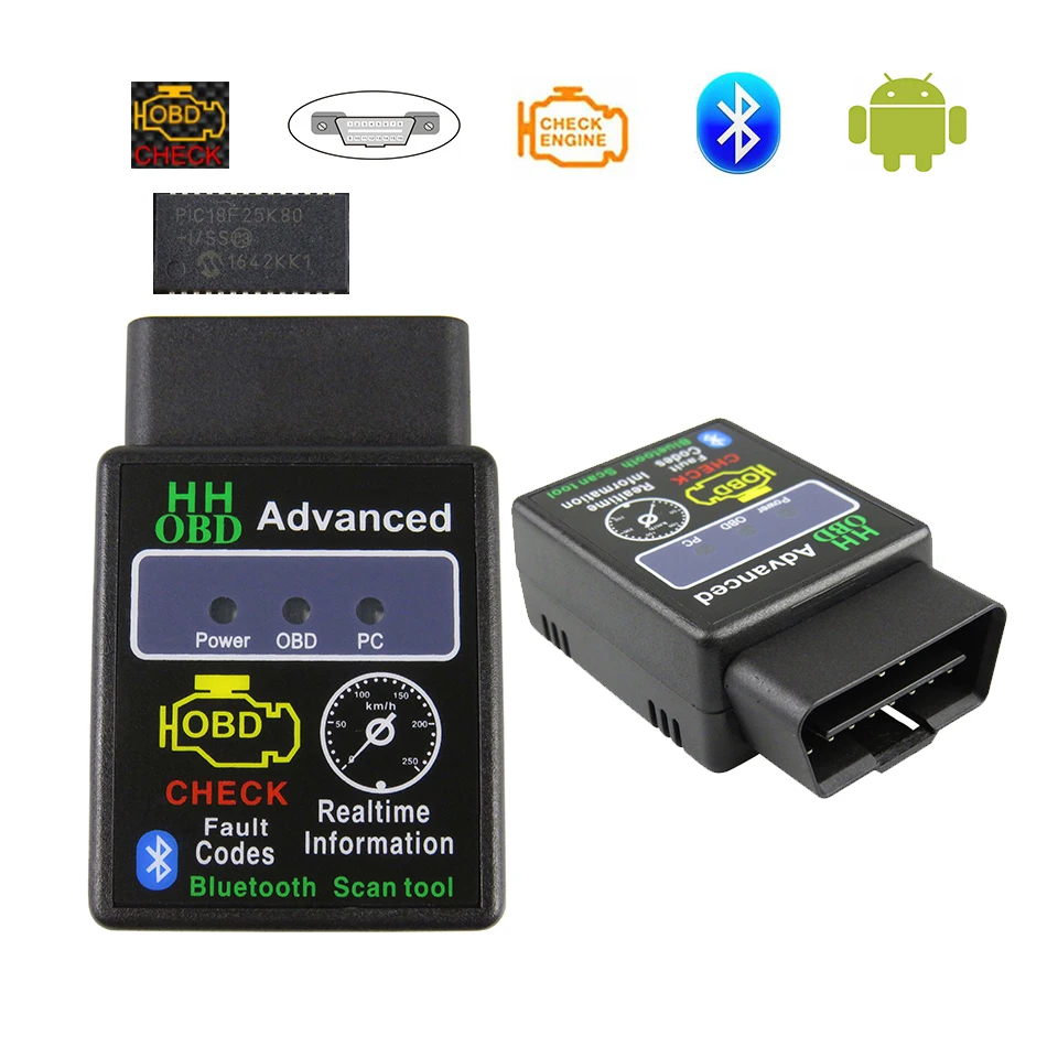 ELM327 Bluetooth V1.5 автомобильный диагностический сканер для Android/ПК ELM 327 OBD 2 кодов в 1 5 OBD2