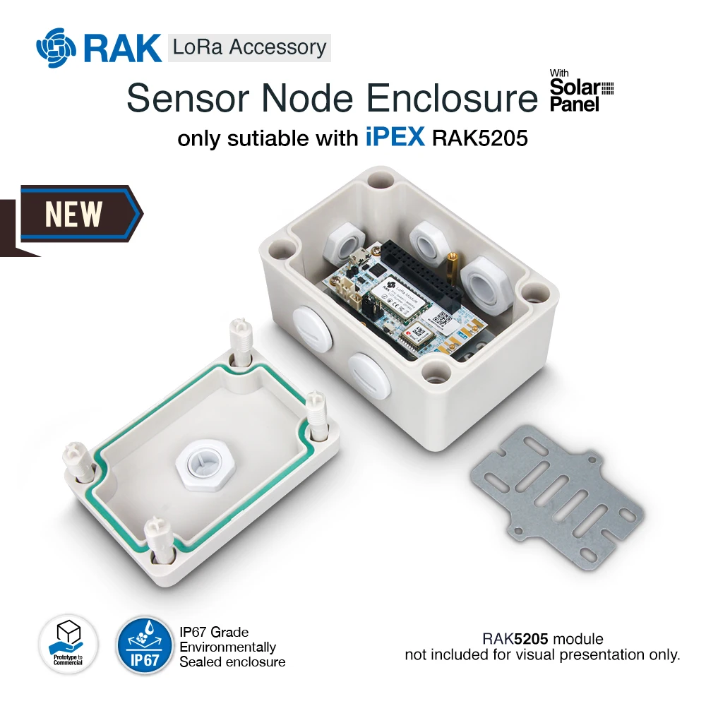 Корпус с датчиком IOT уличный корпус солнечной панелью для RAK5205 модуль трекера RAK8212