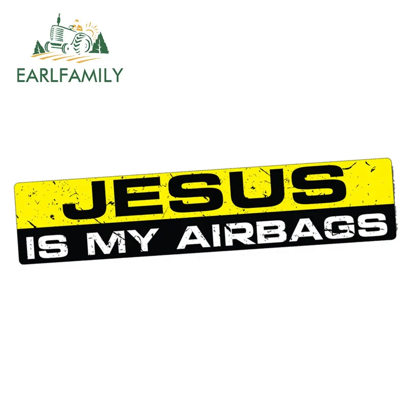 EARLFAMILY 15 см x 3 наклейка на подушки безопасности с Иисусом мой Наклейка виниловая JDM