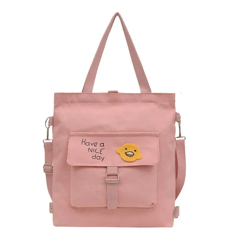 

Women's Fashion Casual Cartoon Print Shoulder Crossbody Top-Handle Bags Student Canvas Large Capacity Zipper Tote Handbags