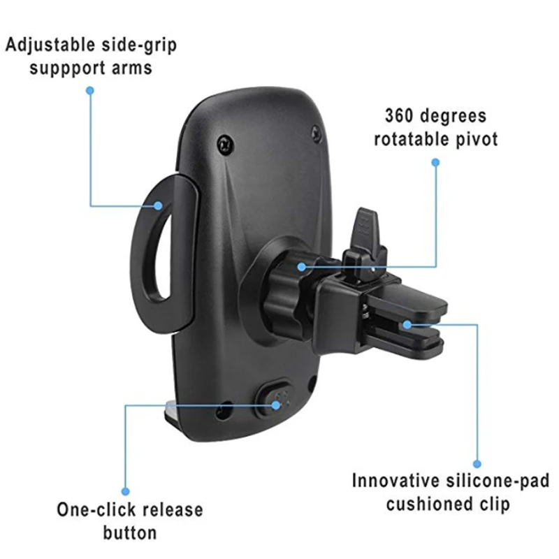 

Car Holder Air Vent Stand No Magnetic Universal Mobile Phone Mount Support for iphone 11 samsung a51 a71 huawei p20 pro