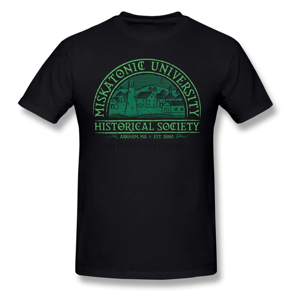 Arkham ужас футболка Miskatonic исторический Society из хлопка с милой свободная одежда