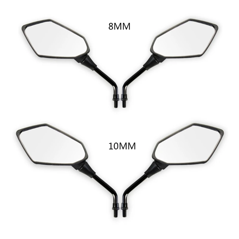 

2 Pcs Universal 8/10mm Convex Rearview Mirror Handle Bar Mount Clamp for Scooters Motocross Electrombile Motorcycle