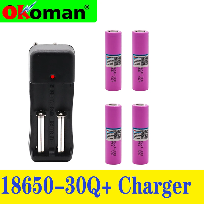 100% Новый оригинальный 30Q 3 7 v 3000mah 18650 литиевая аккумуляторная батарея для