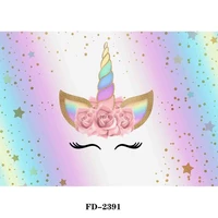 vinyl unicorn theme photography backdrop rainbow birthday newborn banner flower party studio background 210519 56