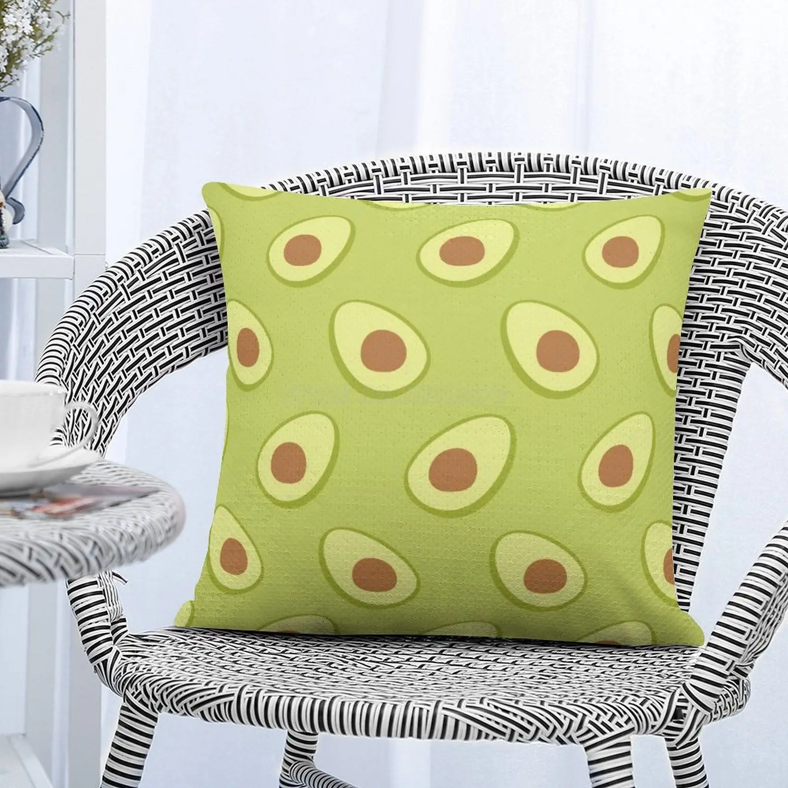 Наволочка с зелеными блестками авокадо домашний декор для кафе меняющая цвет