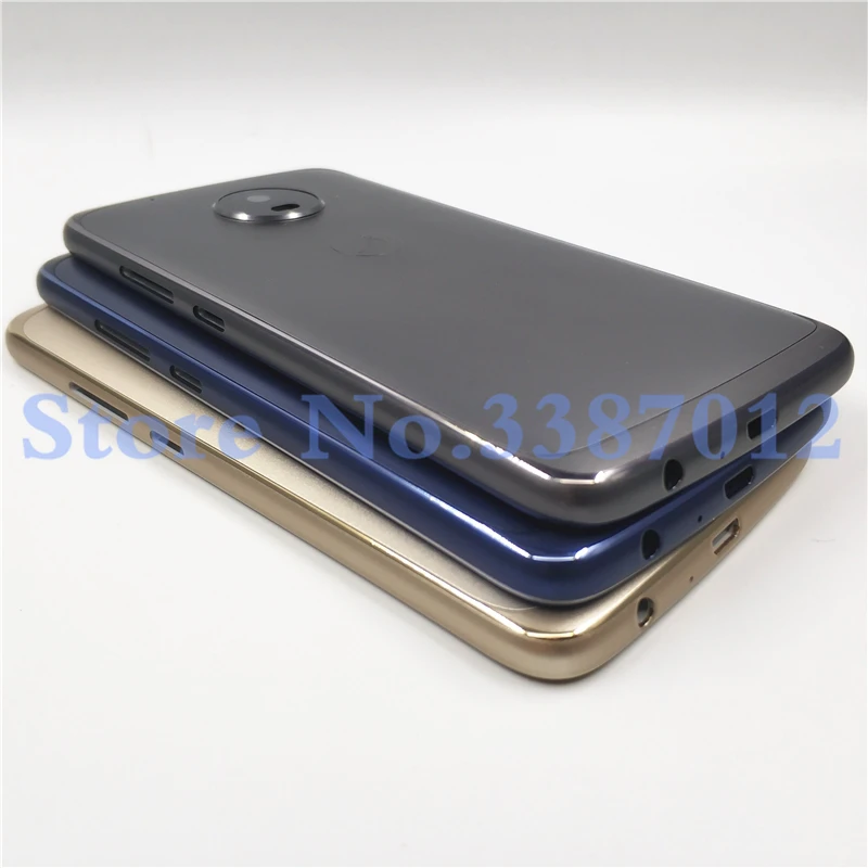 Для Motorola Moto G5 Plus XT1686 Задняя крышка батареи Совершенно новая средняя крышка рамка Корпус с объективом(без боковых кнопок
